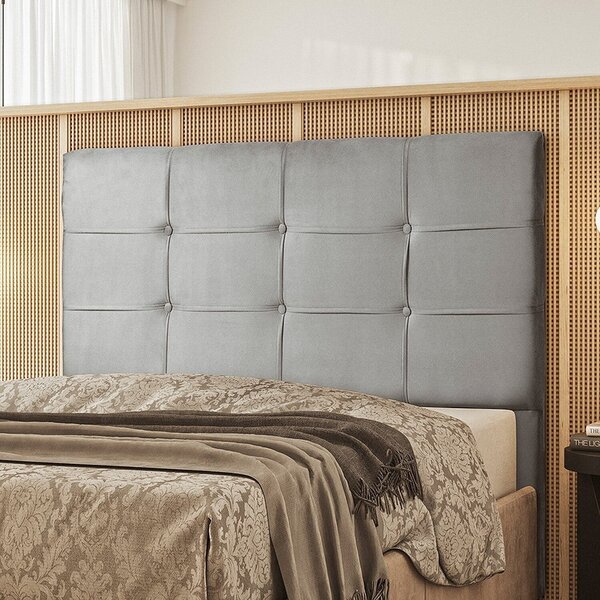 Cabeceira Para Cama De Solteiro 0,90 Cm Safira Cinza