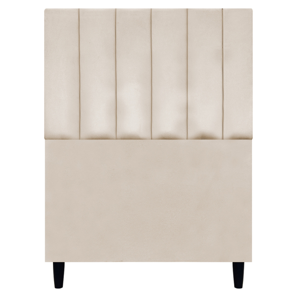 Cabeceira Para Cama De Solteiro 90 Cm Suede Bege