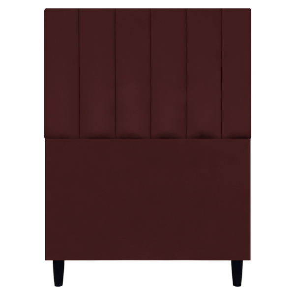 Cabeceira Para Cama De Solteiro 90 Cm Suede Bordô