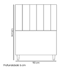 Cabeceira Para Cama De Solteiro 90 Cm Suede Mostarda