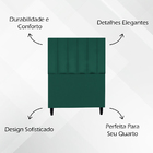Cabeceira Para Cama De Solteiro 90 Cm Suede Verde
