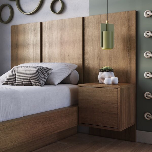 Cabeceira Para Cama De Solteiro Com Mesa De Cabeceira Zurique