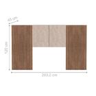 Cabeceira Para Cama De Solteiro Ripado Santander Bege