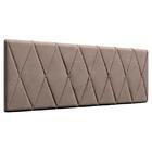 Cabeceira Para Cama Estofada Casal 1,40m Paris Mascavo