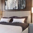 Cabeceira Para Cama Estofada Casal 1,60m Berlim Bege Claro