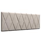 Cabeceira Para Cama Estofada Casal 1,60m Paris Bege Claro