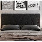 Cabeceira Para Cama Estofada Casal 1,60m Paris Preto