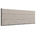 Cabeceira Para Cama Estofada Casal 1,60m Roma Bege Claro