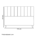 Cabeceira Para Cama King 195 Cm Elen Suede Amarelo