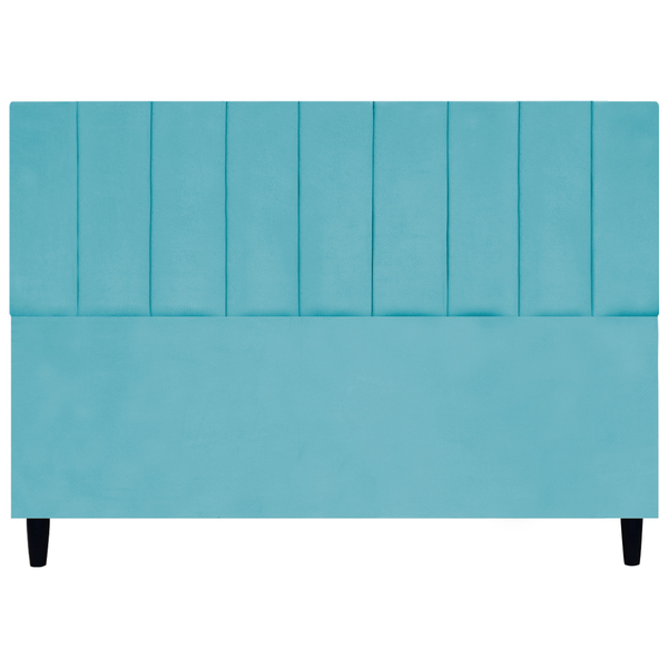 Cabeceira Para Cama King 195 Cm Elen Suede Azul Turquesa