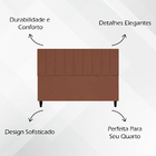 Cabeceira Para Cama King 195 Cm Elen Suede Terracota