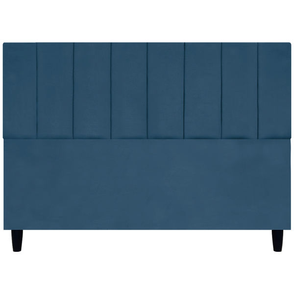 Cabeceira Para Cama Queen 160 Cm Elen Suede Azul Marinho