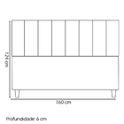 Cabeceira Para Cama Queen 160 Cm Elen Suede Mostarda