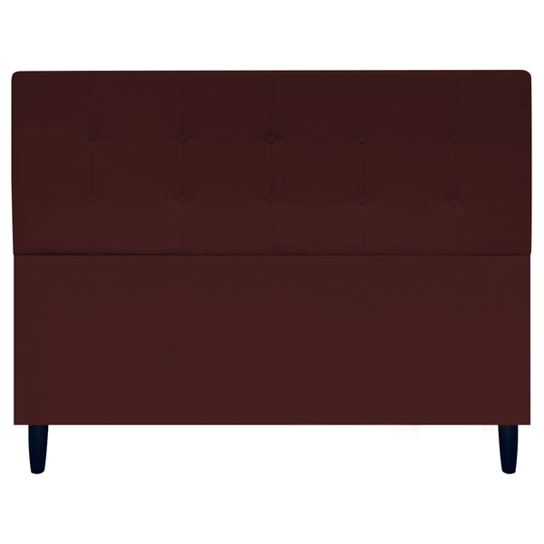 Cabeceira Para Cama Queen 160 Cm Ivy Suede Bordô