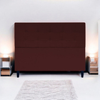 Cabeceira Para Cama Queen 160 Cm Ivy Suede Bordô