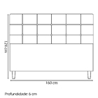 Cabeceira Para Cama Queen 160 Cm Ivy Suede Marrom