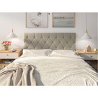 Cabeceira Para Cama Queen Estofada 1.60m Belize - Cor Areia