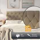 Cabeceira Para Cama Queen Estofada 1.60m Belize - Cor Café Co