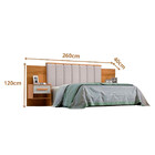 Cabeceira Para Cama Queen Irís Ripada Estofada Com 2 Mesas De