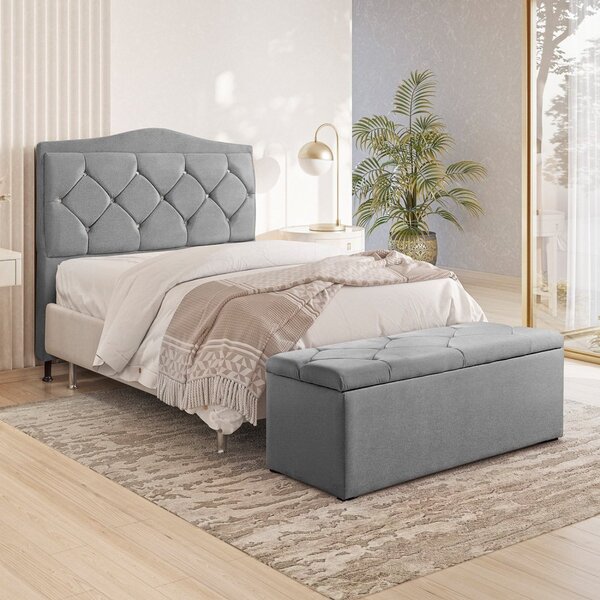 Cabeceira Para Cama Queen Malta 160 Cm Cinza