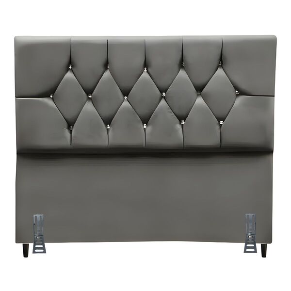 Cabeceira Para Cama Solteiro 90 Cm Brenda  Com Frame Suede Ci