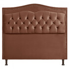 Cabeceira Para Cama Solteiro 90cm Holanda Veludo Terracota