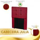 Cabeceira Para Cama Solteiro Box Julia 90cm Veludo Vermelho