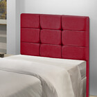 Cabeceira Para Cama Solteiro Box Julia 90cm Veludo Vermelho