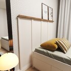 Cabeceira Para Cama Solteiro Mista Branco/carvalho Mel