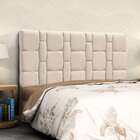 Cabeceira Para Casal Carlotta Suede Bege