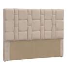 Cabeceira Para Casal Carlotta Suede Bege