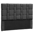 Cabeceira Para Casal Carlotta Suede Preto