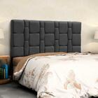 Cabeceira Para Casal Carlotta Suede Preto