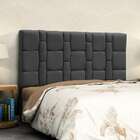 Cabeceira Para Casal Carlotta Suede Preto