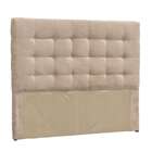 Cabeceira Para Casal Kuka Suede Amassado Bege