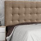 Cabeceira Para Casal Kuka Suede Amassado Marrom