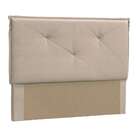 Cabeceira Para Casal Vic Suede Bege
