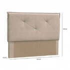 Cabeceira Para Casal Vic Suede Bege