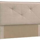 Cabeceira Para Casal Vic Suede Bege