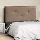 Cabeceira Para Casal Vic Suede Chocolate