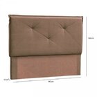 Cabeceira Para Casal Vic Suede Chocolate