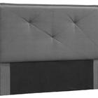 Cabeceira Para Casal Vic Suede Preto