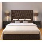 Cabeceira Paris 1,95 Cm Cama Box King Size Suede Marrom