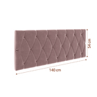 Cabeceira Paris 140cm Estofada Suede Rose Para Cama Box Casal