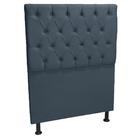 Cabeceira Paris Cama Box Capitone Suede Azul Mar. 0,90 - D'ro