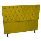 Cabeceira Paris Cama Box Casal Capitone Suede Amarelo 1,90 -