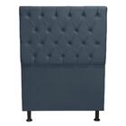 Cabeceira Paris Cama Box Casal Capitone Suede Azul Mar. 0,90