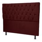 Cabeceira Paris Cama Box Casal Capitone Suede Bordo 1,40 - Ka