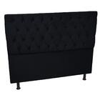 Cabeceira Paris Cama Box Casal Capitone Suede Preto 1,40 - Ka