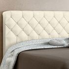 Cabeceira Paris Cama Box King 195cm Suede Bege M11 - D'rossi